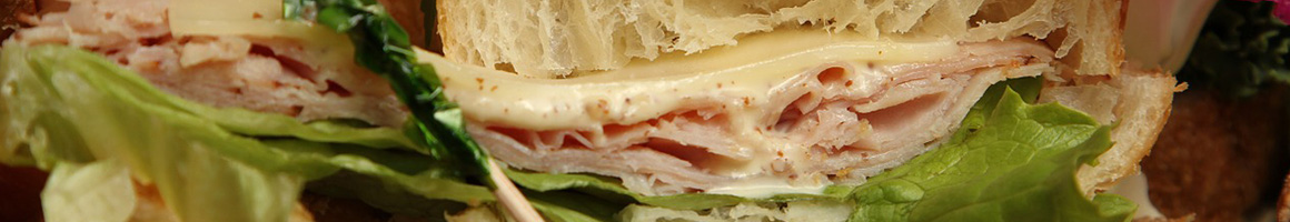 Eating Deli Sandwich Cafe at Good Luck Cafe and Deli restaurant in San Francisco, CA.